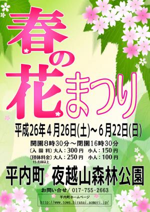 夜越山森林公園 春の花まつり 14 イベントー青森