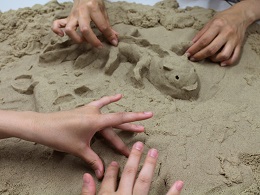 ワークショップ「砂でつくる古代の海」